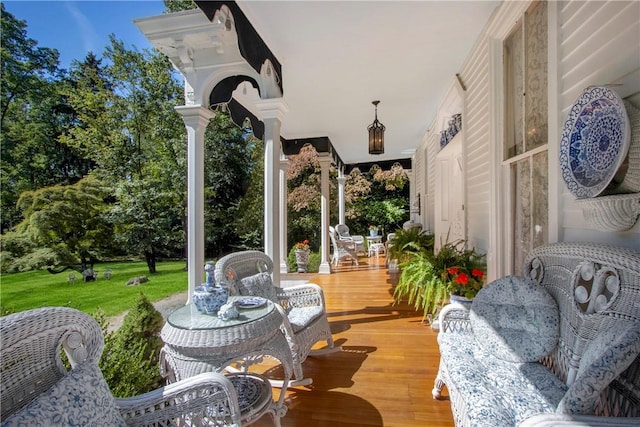 view of patio / terrace featuring a porch