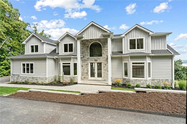 view of front of house with french doors