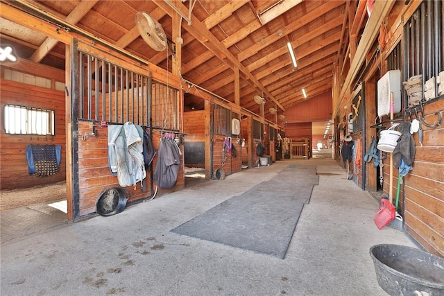 view of horse barn