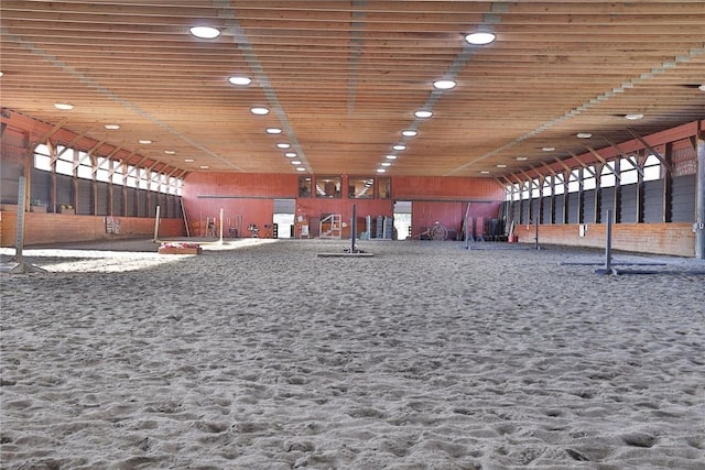 view of horse barn