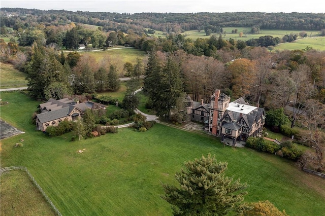 drone / aerial view featuring a rural view