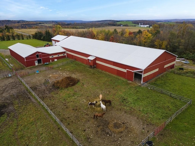 bird's eye view with a rural view