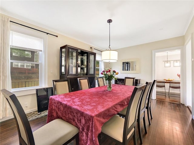 dining room featuring dark hardwood / wood-style floors