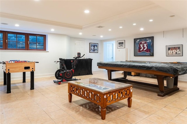 12 Island Dr, Rye, NY 10580 - game room with light tile patterned flooring