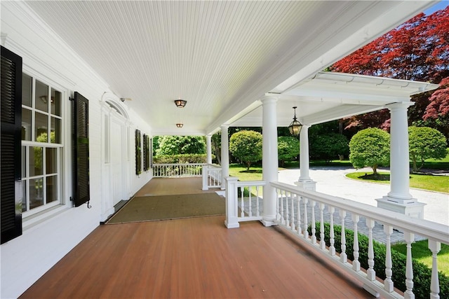 view of wooden terrace