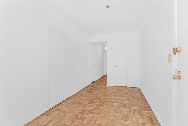 empty room featuring light parquet floors