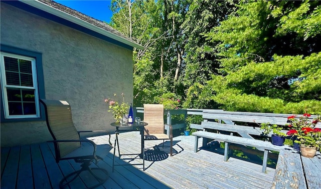 view of wooden terrace