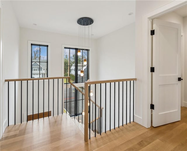 hallway featuring light hardwood / wood-style flooring