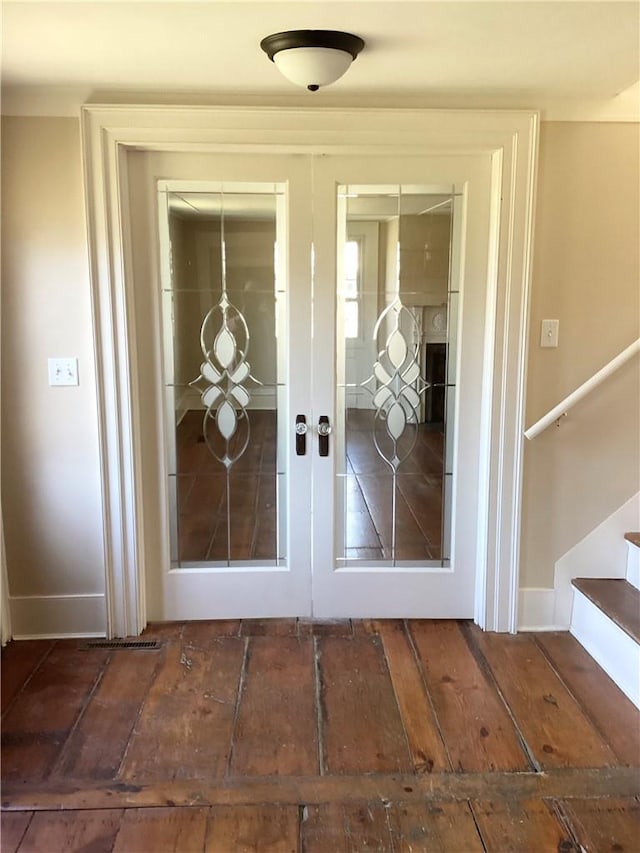 doorway to property with french doors