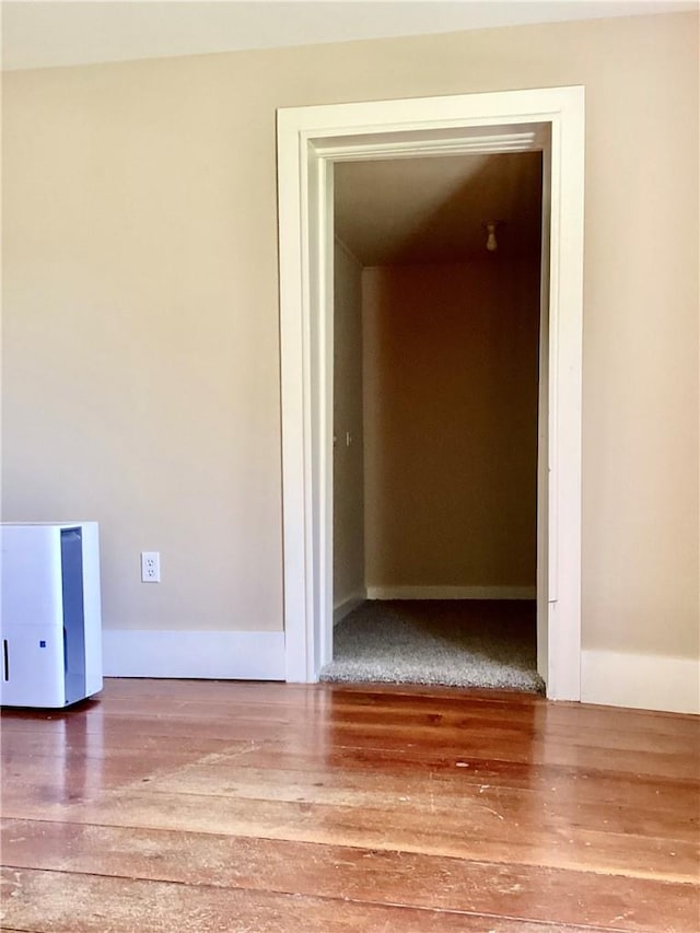 interior space with hardwood / wood-style flooring