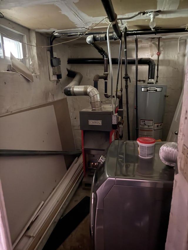 1246 Troy Ave, Brooklyn, NY 11203 - utility room featuring gas water heater