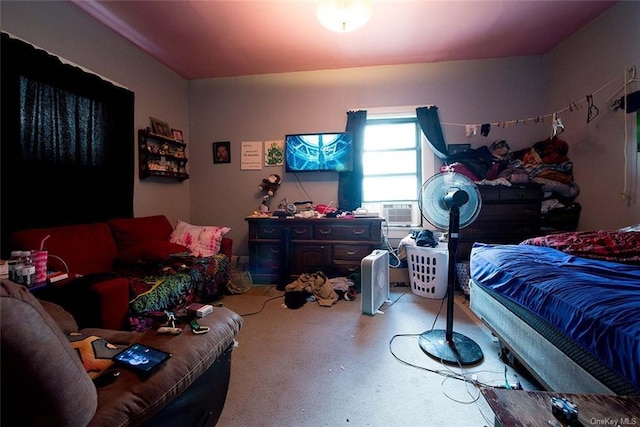 bedroom featuring cooling unit