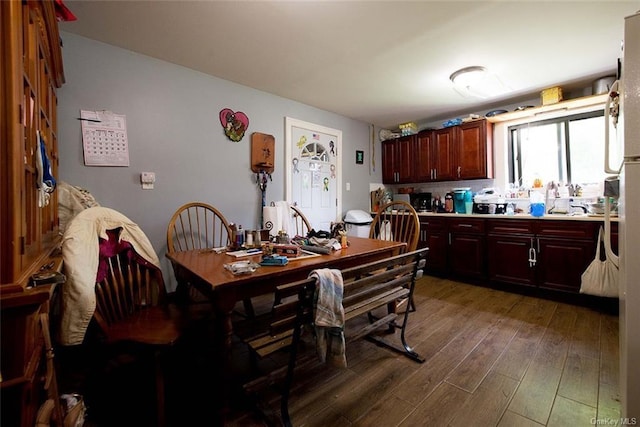 dining room featuring dark hardwood / wood-style floors