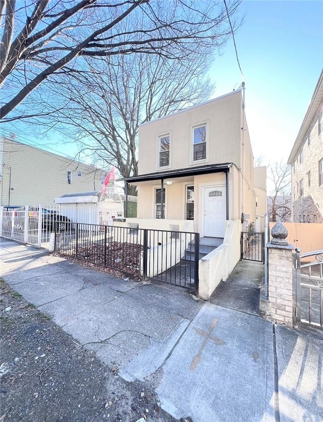 view of front of property with covered porch