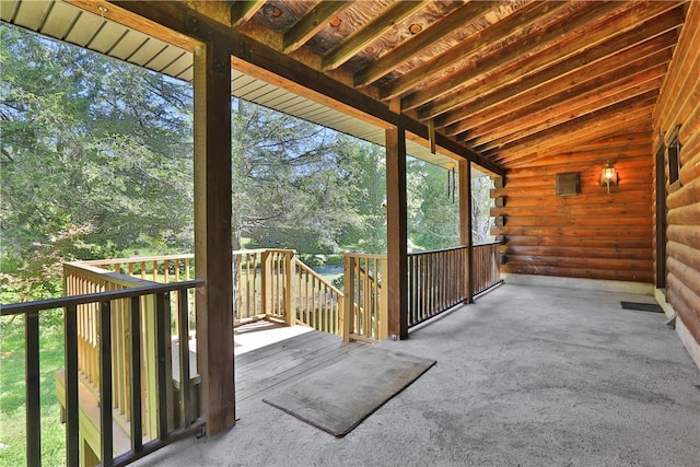 view of patio / terrace with a deck