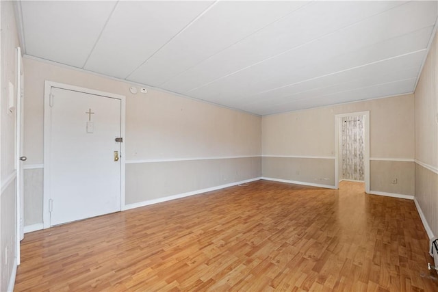 empty room featuring light wood-type flooring