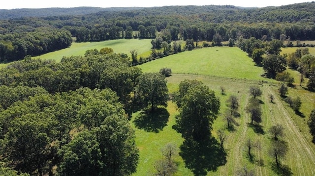 bird's eye view with a rural view