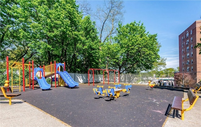 view of jungle gym