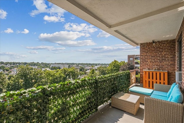 balcony featuring an outdoor living space