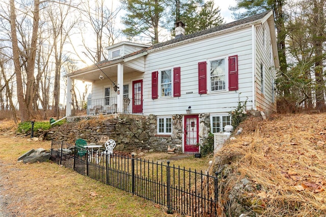 view of front of home featuring a porch