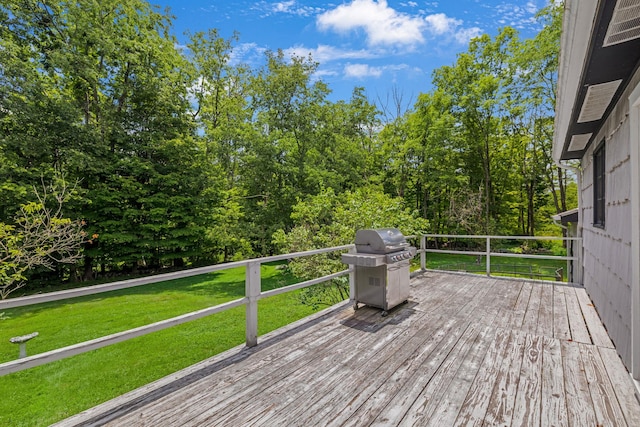 138 Reinhardt Rd, Middletown, NY 10940 - wooden terrace featuring area for grilling and a lawn