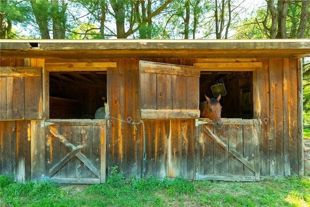 view of horse barn