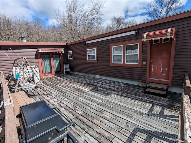 view of wooden deck