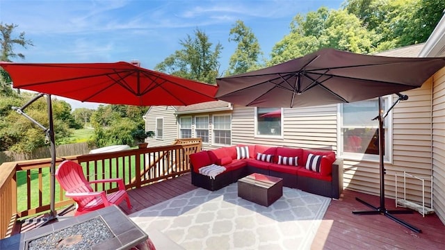 59 Ludingtonville Rd, Holmes, NY 12531 - deck featuring an outdoor living space