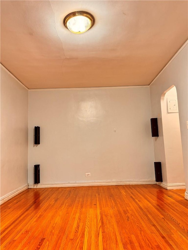 spare room featuring hardwood / wood-style flooring