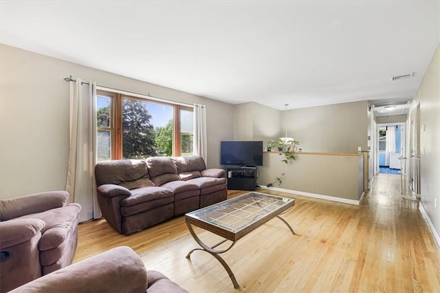 7 Joan Ln, Wappingers Falls, NY 12590 - living room with wood-type flooring and baseboards