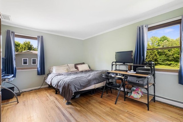 7 Joan Ln, Wappingers Falls, NY 12590 - bedroom with wood finished floors, multiple windows, ornamental molding, and baseboards