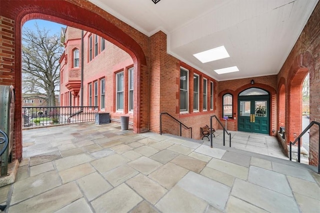 view of patio / terrace featuring french doors