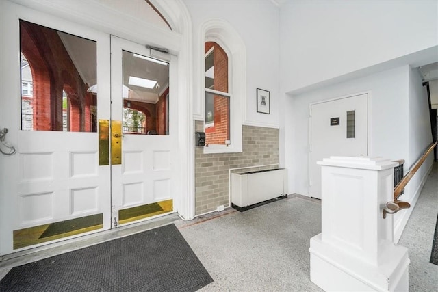 foyer entrance with french doors