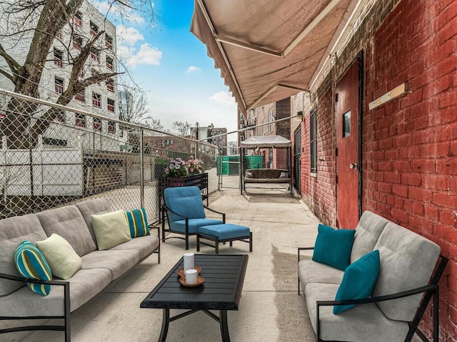 view of patio / terrace with an outdoor hangout area