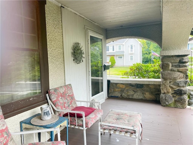 view of patio featuring covered porch