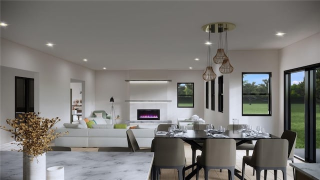 dining room featuring a wealth of natural light