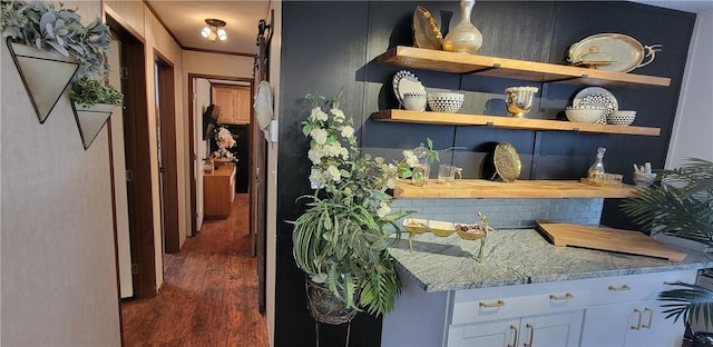 interior space featuring wood finished floors