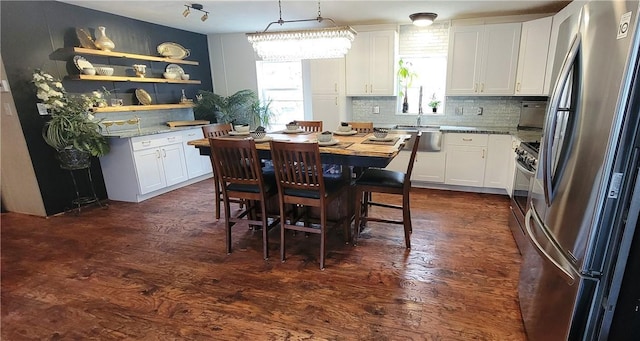 27 Birch Ln, Livingston Manor, NY 12768 - dining area with dark wood finished floors