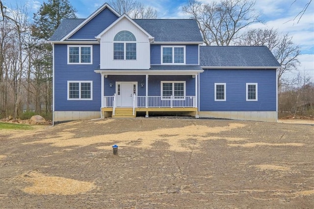 view of front of property with a porch