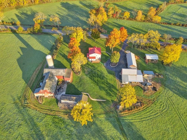 bird's eye view featuring a rural view