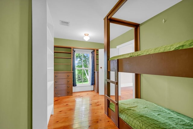 bedroom featuring light wood-type flooring