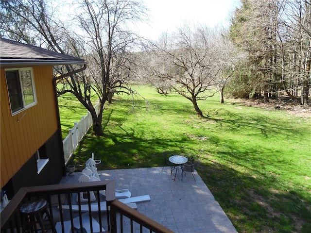 view of yard featuring a patio