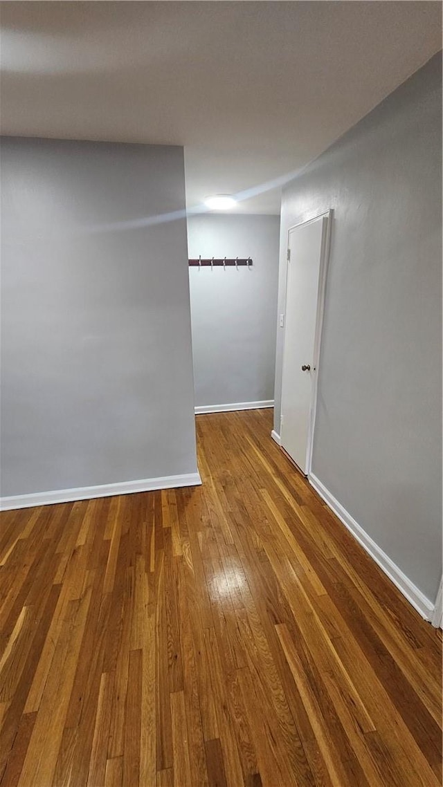 spare room featuring wood-type flooring