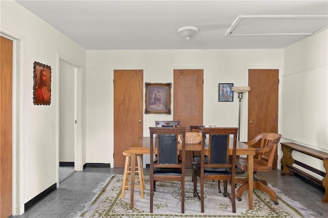 view of dining area