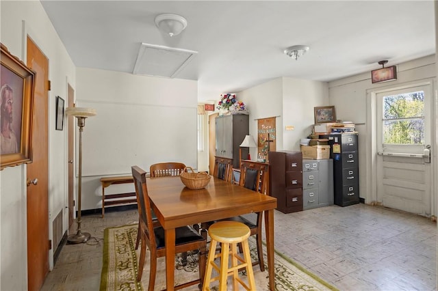 18 N Franklin St, Athens, NY 12015 - dining room featuring attic access