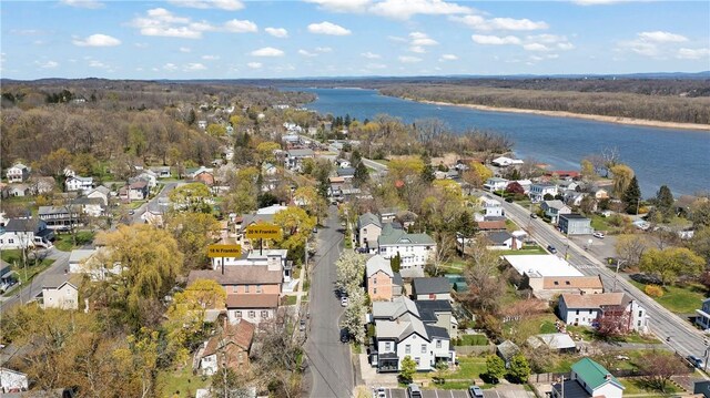 18 N Franklin St, Athens, NY 12015 - aerial overview of property's location featuring a nearby body of water and nearby suburban area