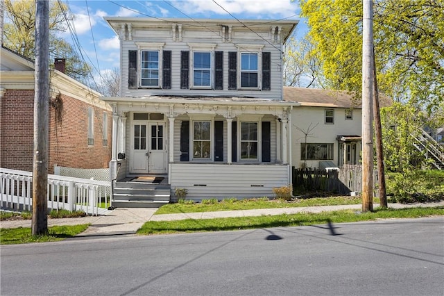 view of italianate house