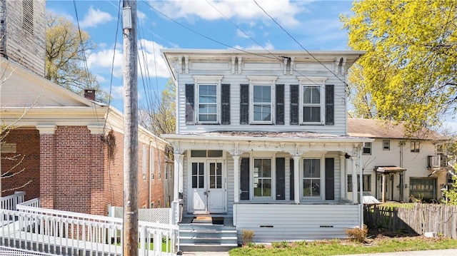 view of italianate house