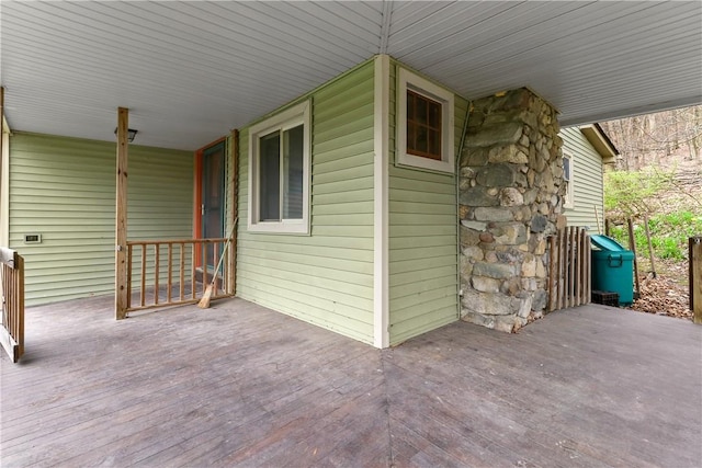 view of wooden deck