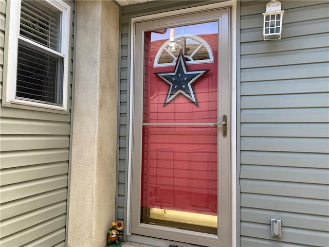 view of doorway to property